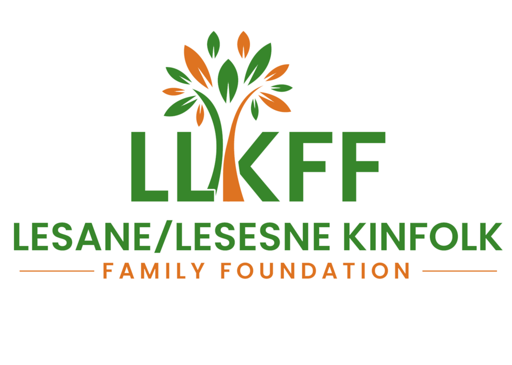 green and orange logo for Lesane Lesesne Kinfolk Family Foundation  that has a green and orange tree for a digital marketing case study