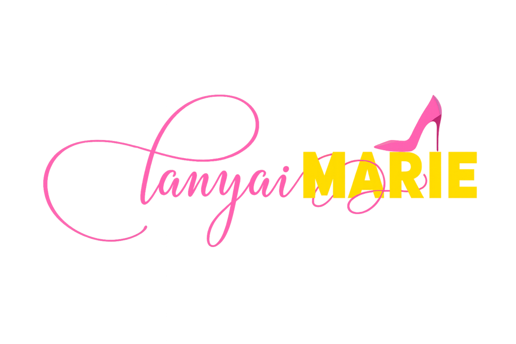a pink and yellow logo that says Tanyai Marie for a digital marketing case study